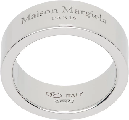 Мужское кольцо Maison Margiela Logo Reference, серебро