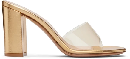 Женские босоножки Gianvito Rossi Glass Block Heel, меконг