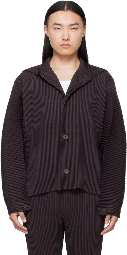 Мужская куртка Homme Plissé Issey Miyake, коричневая