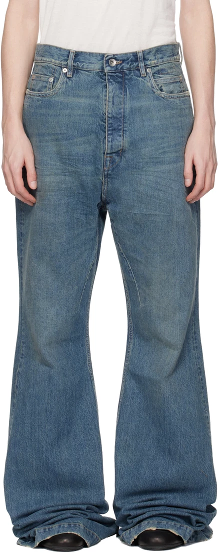 Мужские джинсы Rick Owens DRKSHDW Bolan, индиго