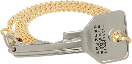Мужской браслет MM6 Key, палладий/светлое золото
