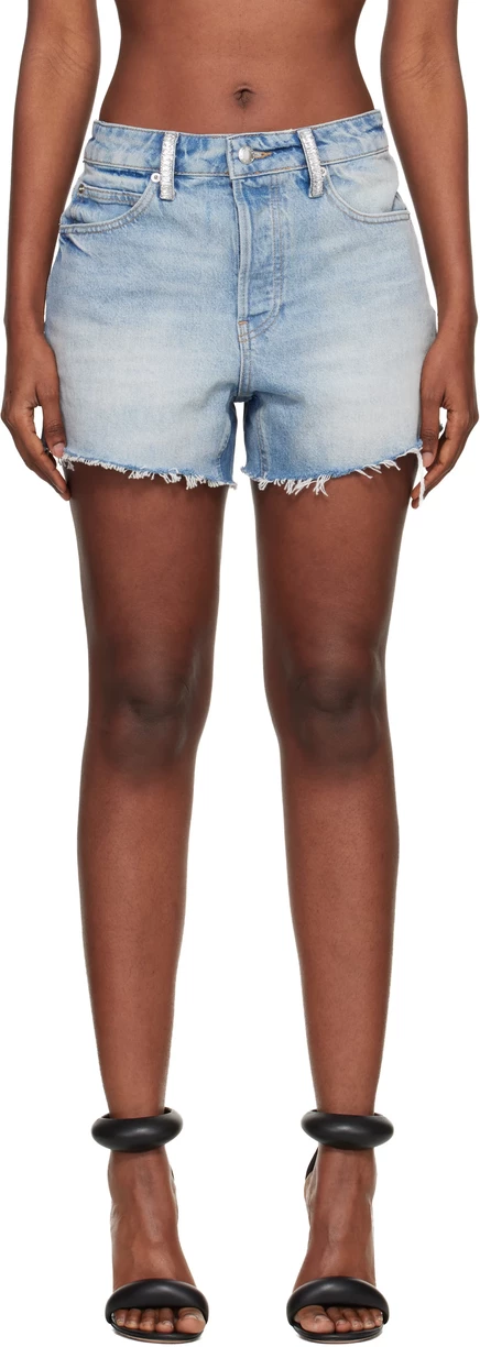 Женские джинсовые шорты Alexander Wang, голубые