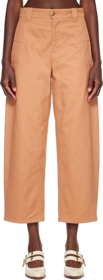 Женские широкие джинсы Chloé, нежно-розовые