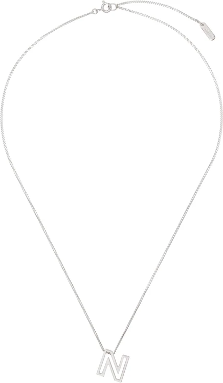Мужское колье Numbering «N» #7700, серебристое