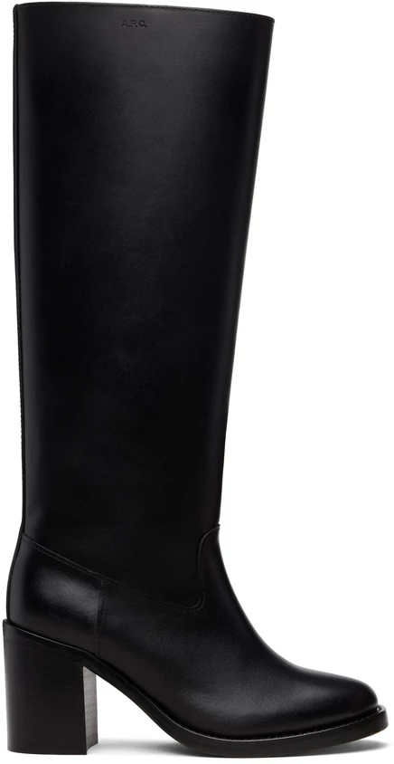 Женские высокие сапоги A.P.C. Les Bottes, черные