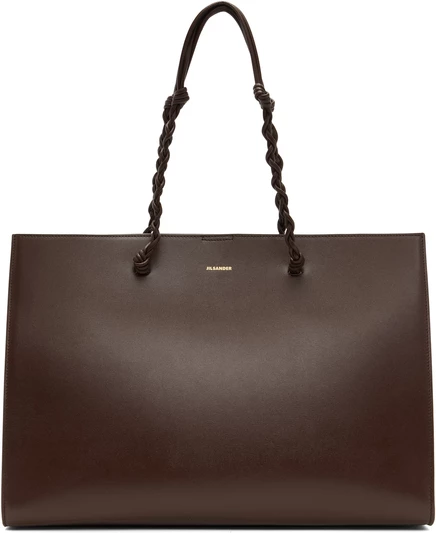 Женский шопер Jil Sander Tangle Tote, темно-коричневый