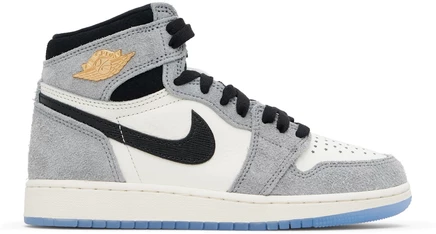 Кроссовки детские Nike Air Jordan 1, серый/синий/черный