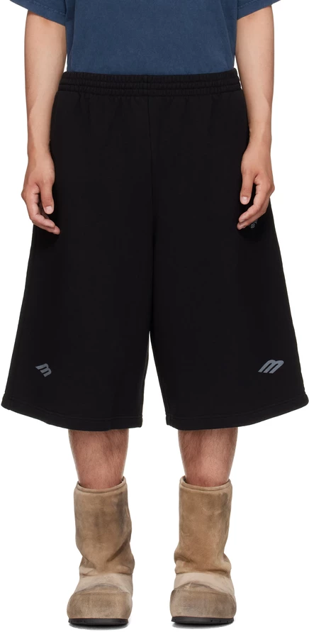 Мужские шорты Balenciaga 3B Football, черные/антрацитовые
