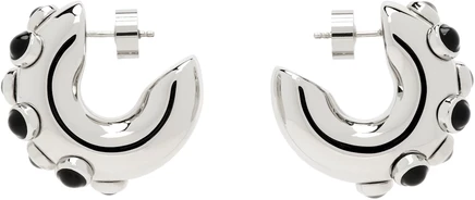 Женские серьги Marni из эмалированного металла, черные