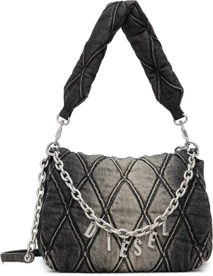 Сумка Diesel Black Charm-D через плечо M черного цвета