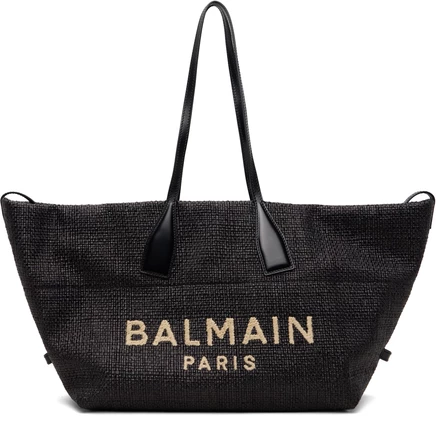 Женская сумка-шопер Balmain Track, черная