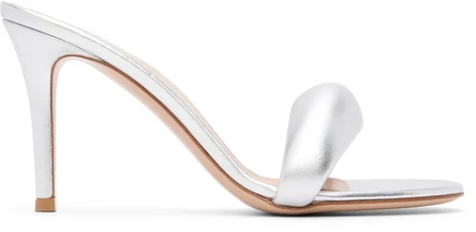 Женские босоножки Gianvito Rossi Mule 85, серебристые