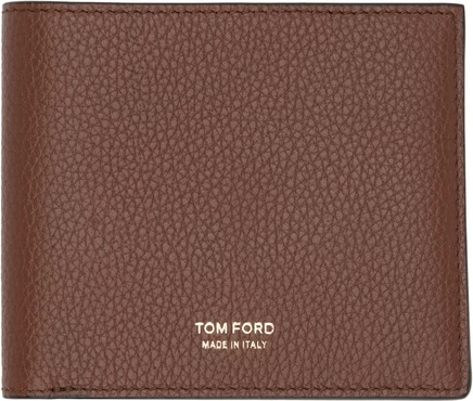Мужской складной кошелек Tom Ford Tan Grain, средне-коричневый