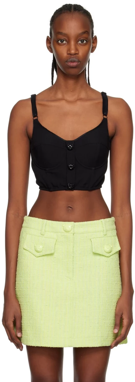 Женская камисоль Moschino Black Button, черная
