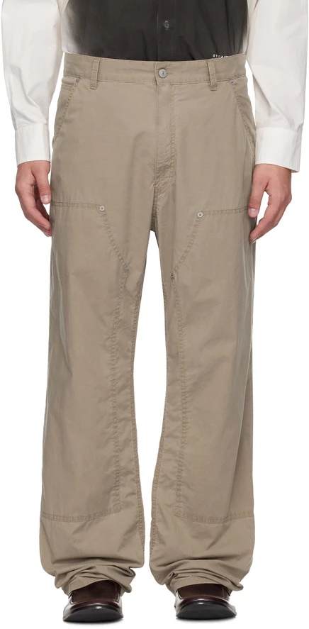 MM6 Maison Margiela Бежевые джинсы с 5 карманами dune