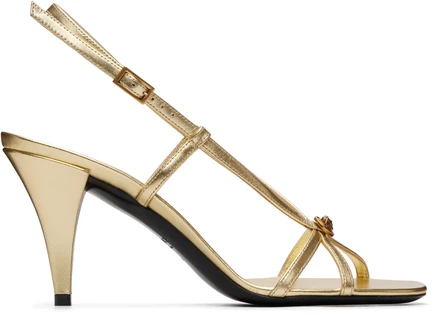 Женские босоножки Versace Valentina, золотые