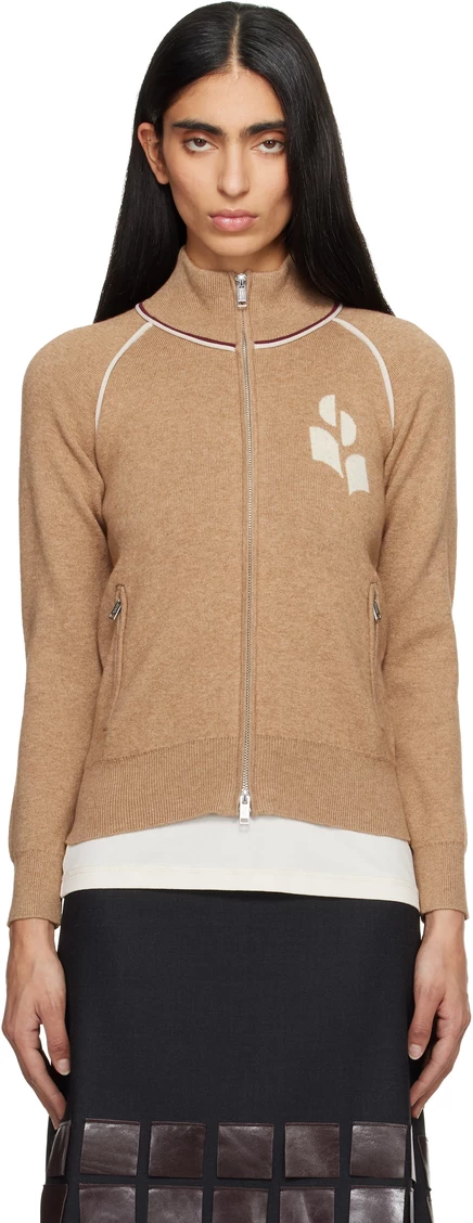 Женский кардиган Isabel Marant Etoile Lanya, бежевый/серый