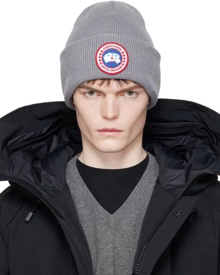 Мужская шапка Canada Goose Arctic Beanie, меланжево-серая