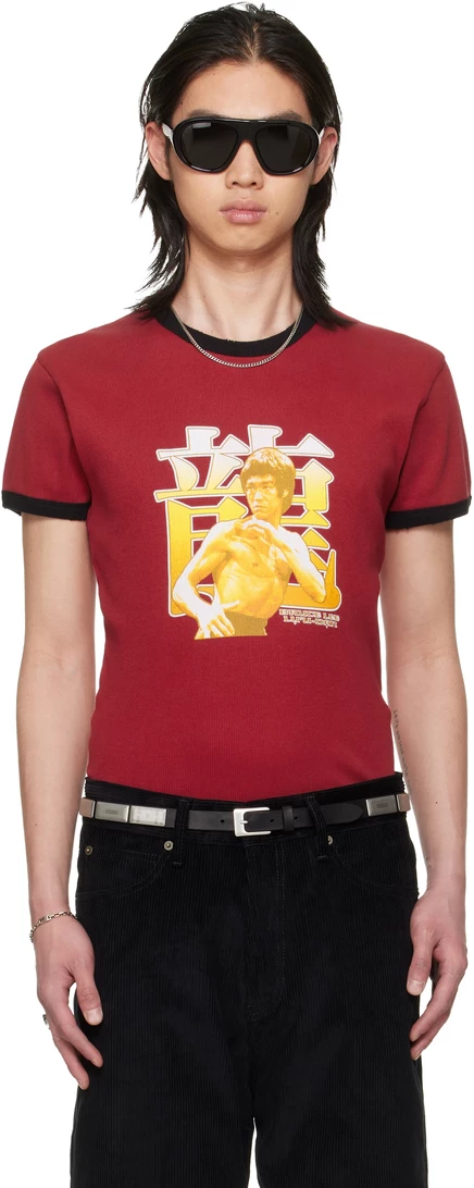 Мужская футболка LU'U DAN Bruce Lee x LỰU ĐẠN, красная