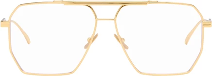 Женские оптические очки Bottega Veneta Classic Aviator, золотистые