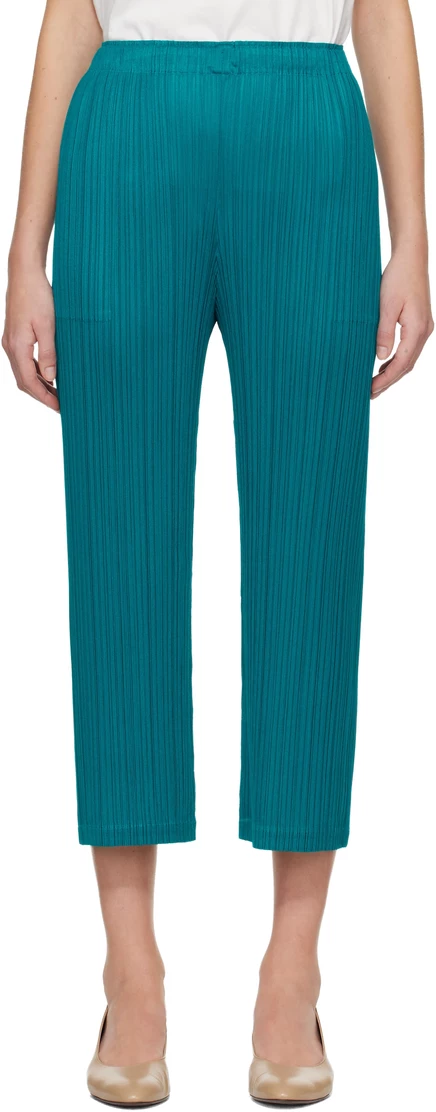 Женские брюки Pleats Please Issey Miyake October, бирюзовые