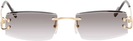 Солнцезащитные очки Cartier Classic C, золотые и серые