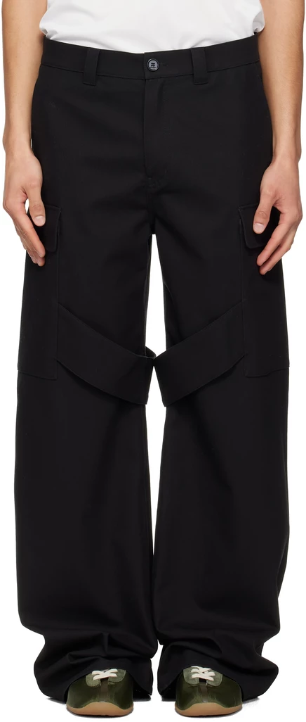 Мужские хлопковые брюки Courrèges Utility Chaps, черные