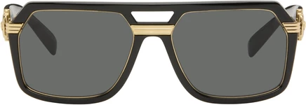 Солнцезащитные очки Versace Black Vintage Icon Pilot черный/золотой