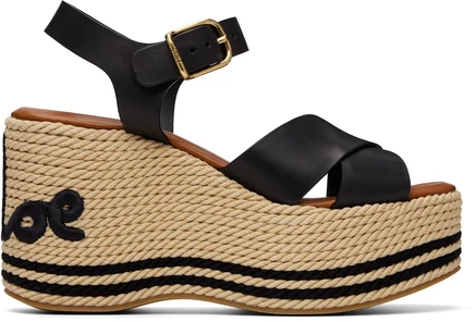 Женские босоножки Chloé Chloé Sand, черно-белые