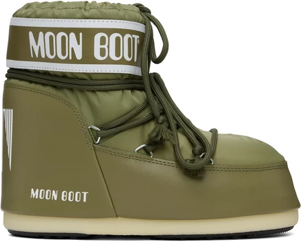 Мужские низкие ботинки Moon Boot Icon Nylon, хаки