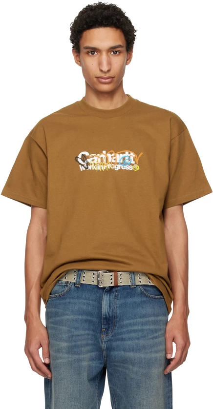 Мужская футболка Carhartt WIP Primary, коричневая