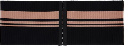 Мужской ремень Dries van Noten Ribbed Waistband, черный
