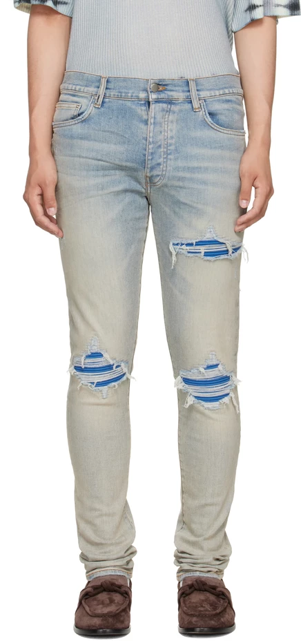 Мужские джинсы Amiri MX1, цвета индиго