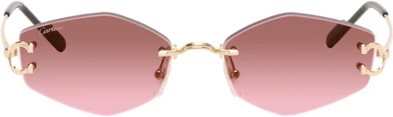 Cartier Gold Classic C Motif Sunglasses gold/gold/brown