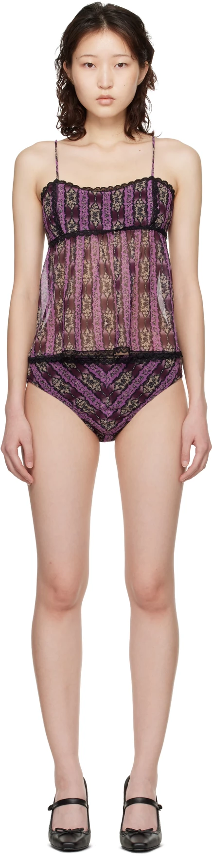 Женский бикини Anna Sui Sun Suit с принтом, орхидея