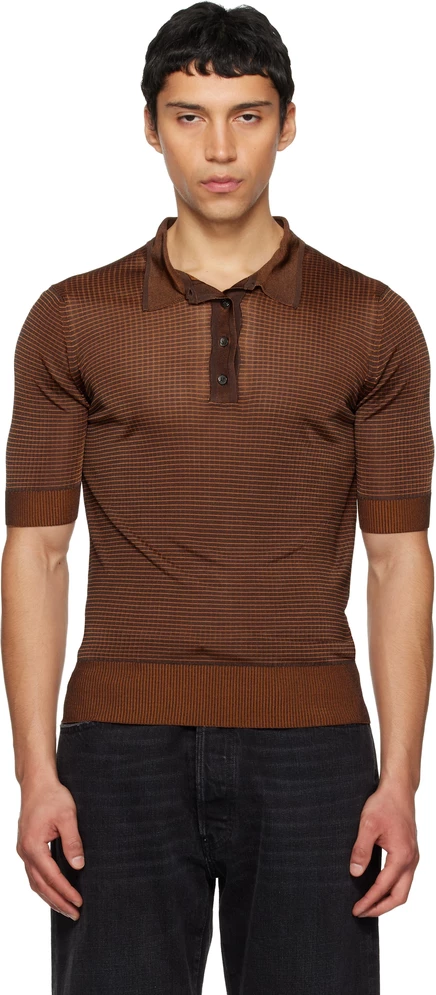 Мужское поло Maison Margiela Dandy Check, оливковое