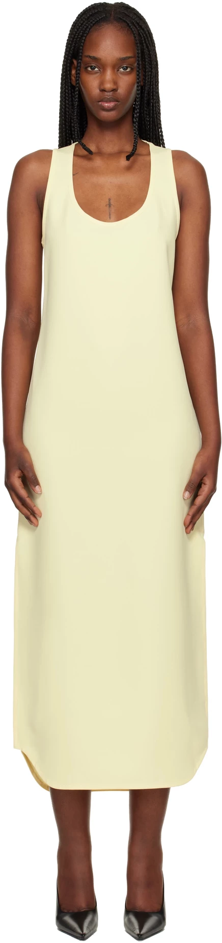 Женское макси-платье WARDROBE.NYC Yellow Matte Tank, лимонное