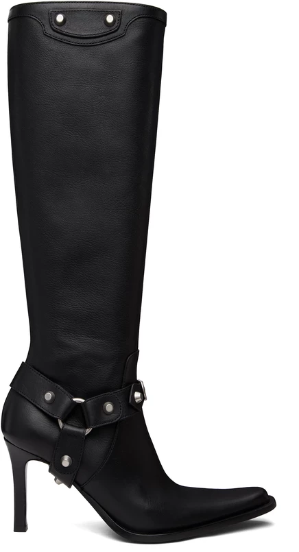 Женские сапоги Balenciaga City Harness, черные/серебристые