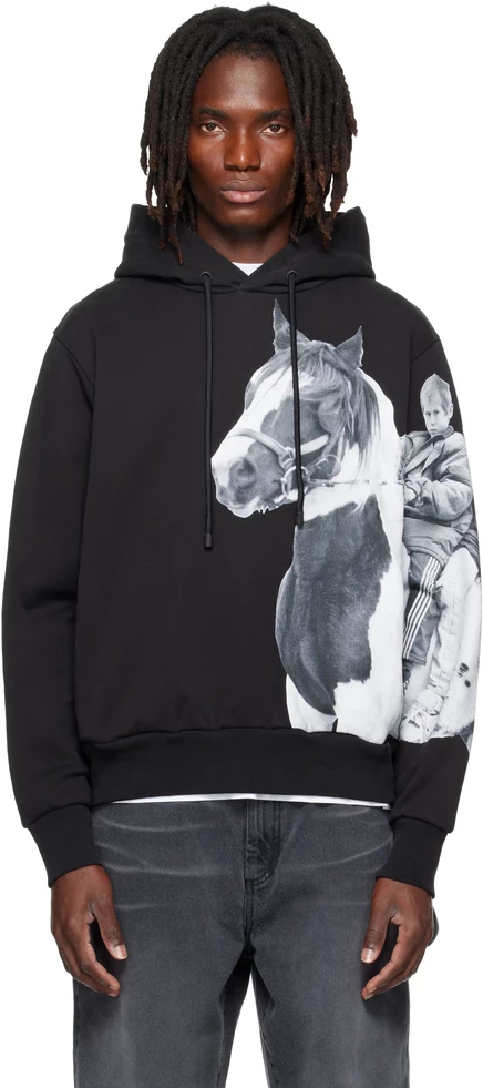 Мужское худи Simone Rocha Pony Kid, черное