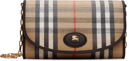 Женская сумка Burberry Highlands на цепочке, песочная
