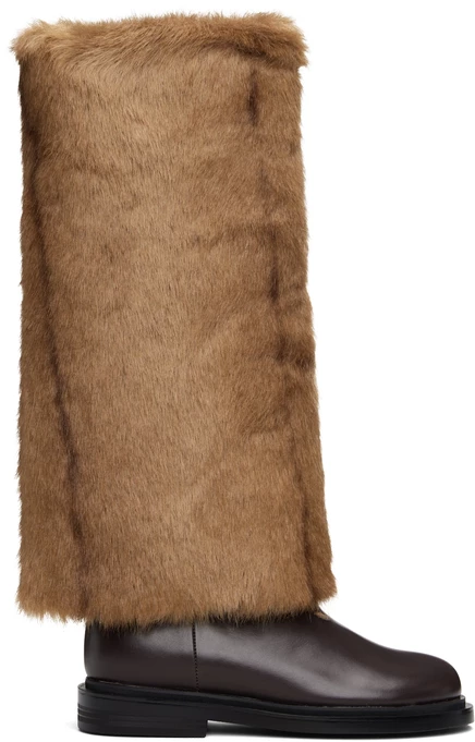 Женские высокие сапоги Epingler Brown Combi, коричневые