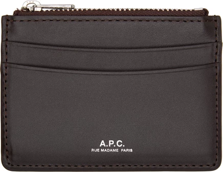 Мужской картхолдер A.P.C. Paris, темно-коричневый