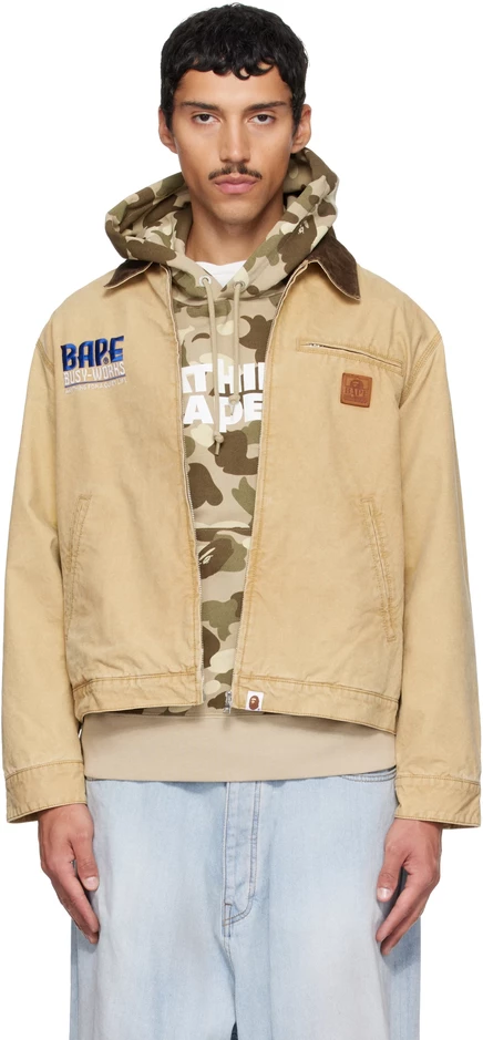Мужская куртка Bape Work Jacket, бежевая