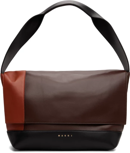 Мужская сумка Marni Pod Pochette, коричнево-черная