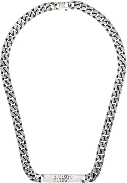 Мужское колье MM6 Maison Margiela, серое