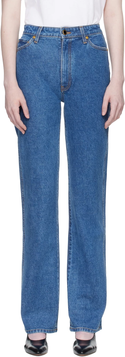 Женские джинсы Khaite Danielle Stretch, синие