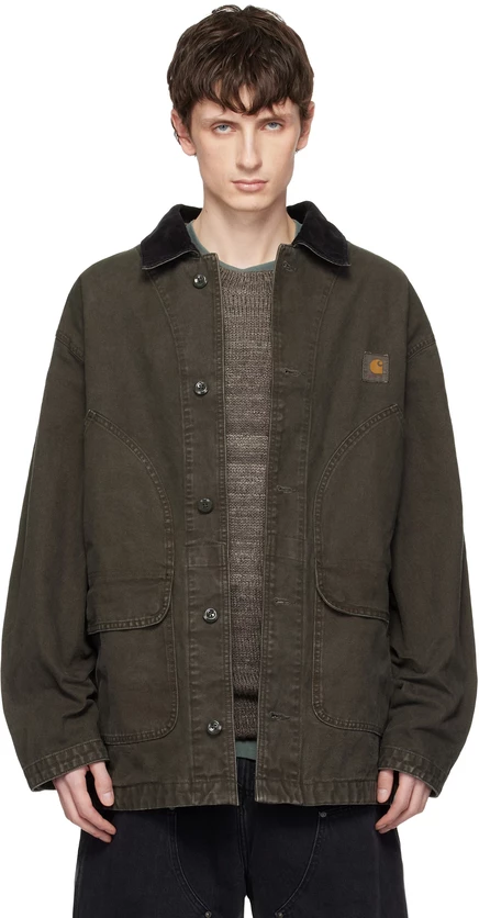 Мужская куртка Carhartt WIP Prescott, оливково-черная