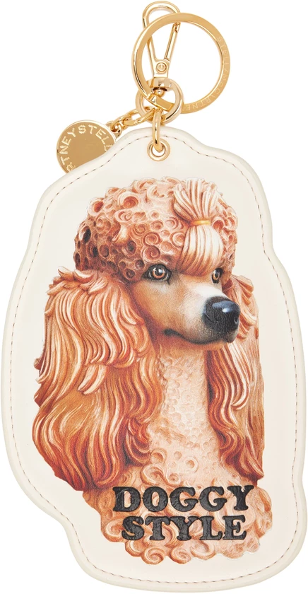Брелок Stella McCartney Doggy Style, цвета слоновой кости