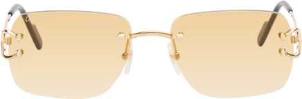 Cartier Gold Classic C Motif Sunglasses gold/gold/yellow