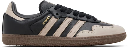 Женские кроссовки adidas Originals Samba OG, черно-бежево-золотистые